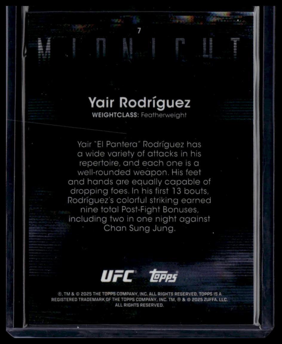 2025 Topps Midnight UFC #7 Yair Rodríguez Morning #/125