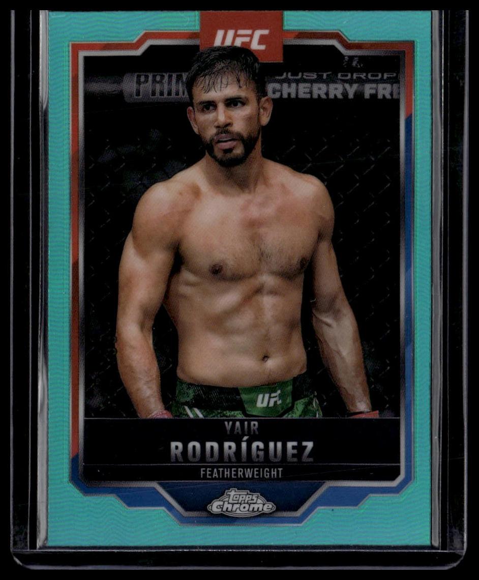 2025 Topps Chrome UFC #95 Yair Rodríguez Aqua Refractor #/199