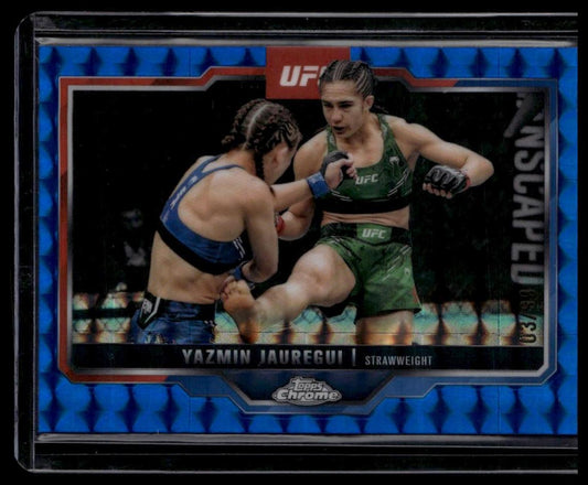 2025 Topps Chrome UFC #50 Yazmin Jauregui Blue Geometric #/99