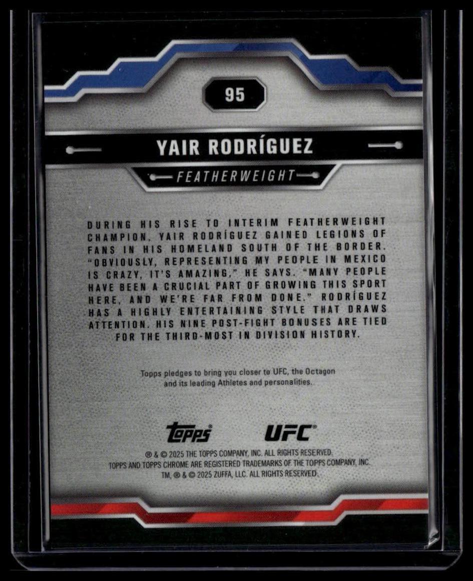 2025 Topps Chrome Sapphire Edition UFC #95 Yair Rodríguez Orange Sapphire #/25