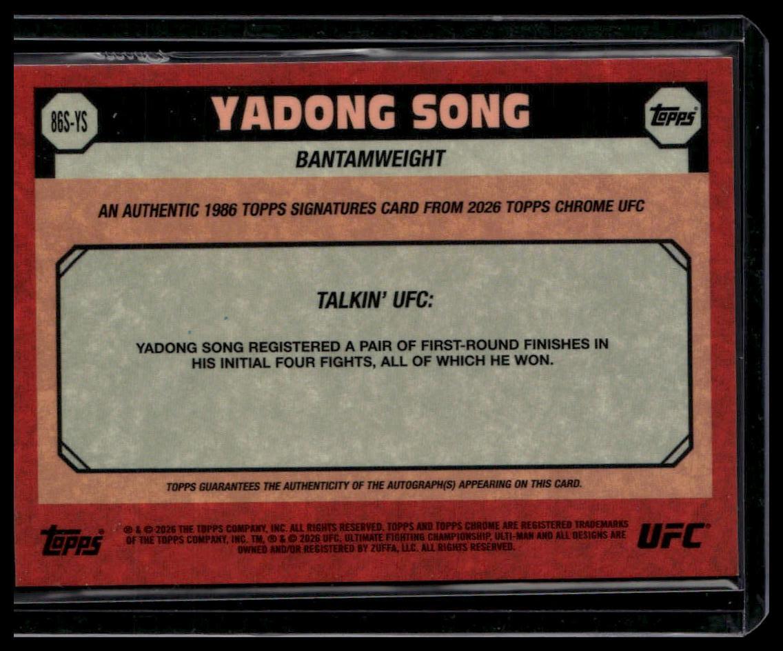 2026 Topps Chrome Yadong Song 1986 Topps Signatures Geometric Refractor