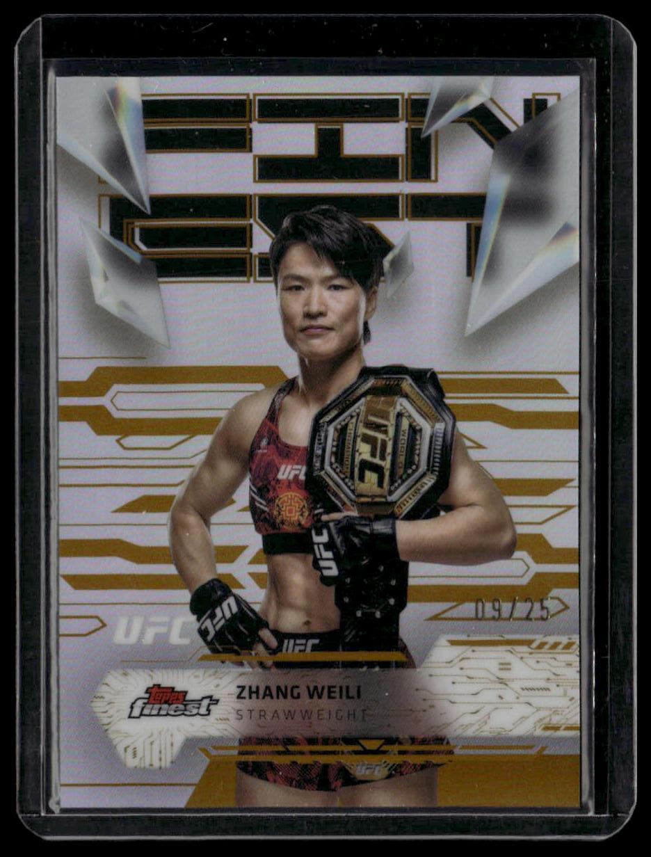 2025 Topps Finest UFC #194 Zhang Weili Gold Refractors #/25
