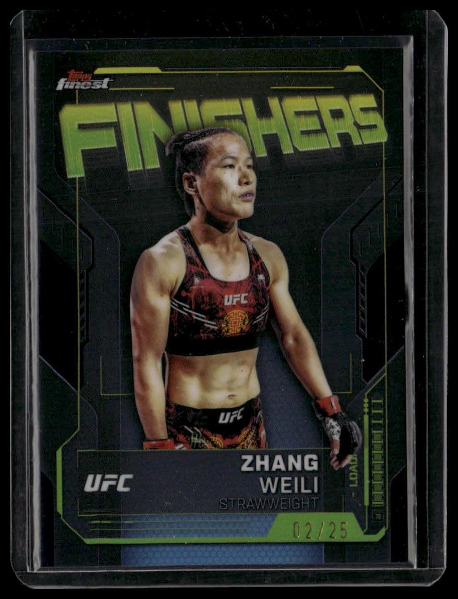 2025 Topps Finest UFC #FN-19 Zhang Weili Finishers Black Refractors #/25