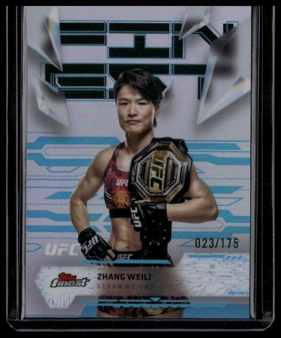 2025 Topps Finest UFC #194 Zhang Weili Blue Refractors #/175