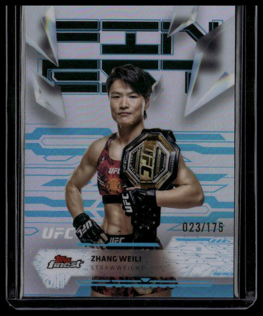 2025 Topps Finest UFC #194 Zhang Weili Blue Refractors #/175