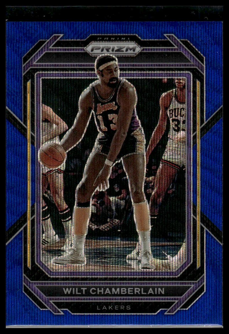 2022-23 Panini Prizm #285 Wilt Chamberlain Prizms Blue Wave