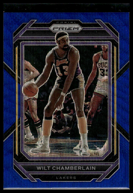 2022-23 Panini Prizm #285 Wilt Chamberlain Prizms Blue Wave