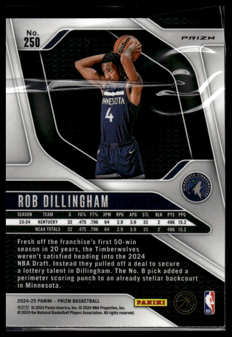 2024-25 Panini Prizm #250 Rob Dillingham Prizms Fast Break