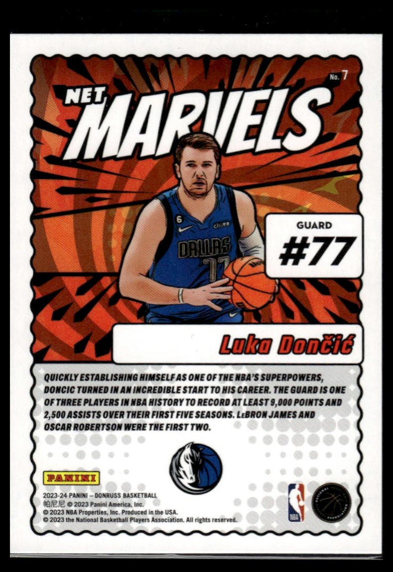 2023-24 Donruss #7 Luka Doncic Net Marvels