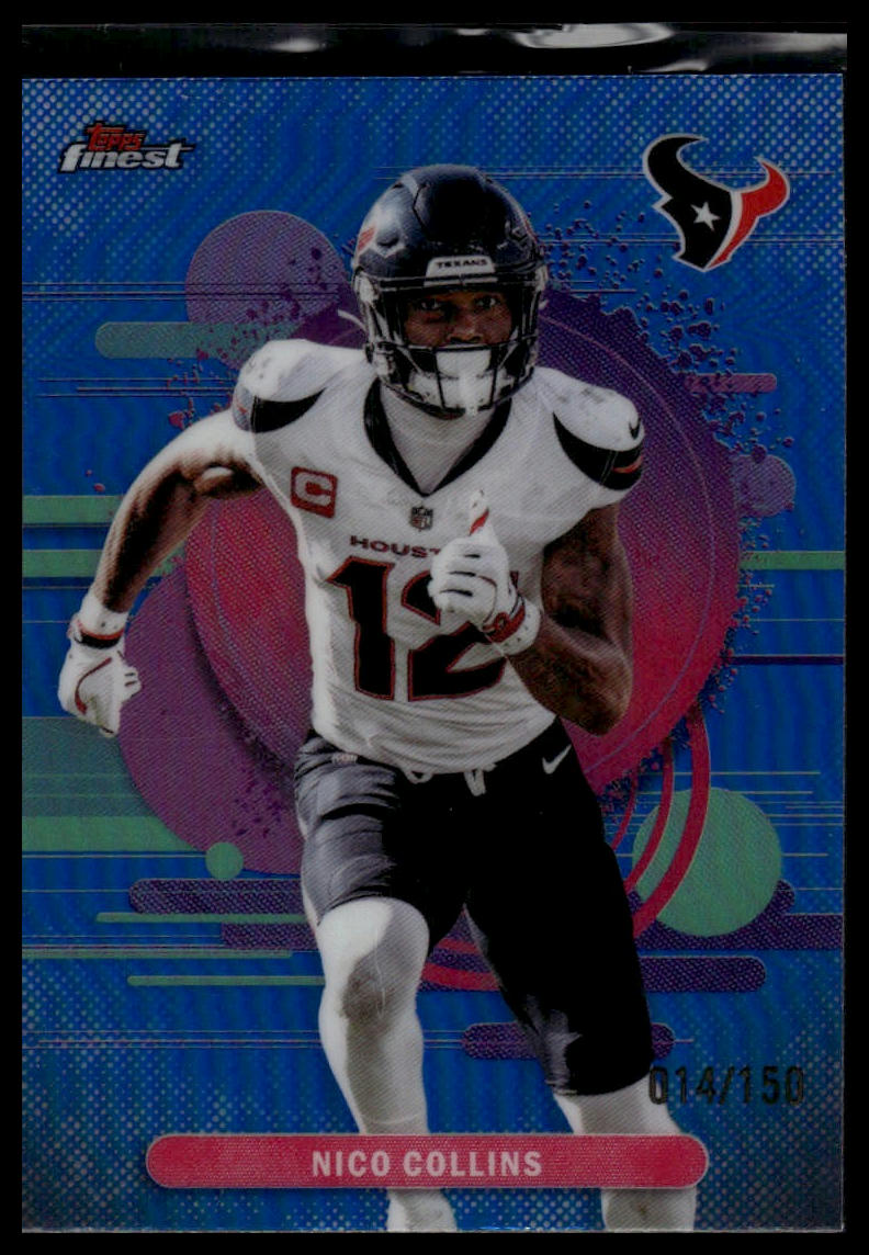 2025 Finest #165 Nico Collins Blue Refractor #/150