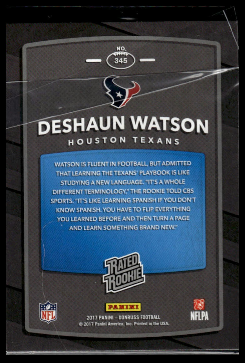 2017 Donruss #345 Deshaun Watson Press Proof Blue