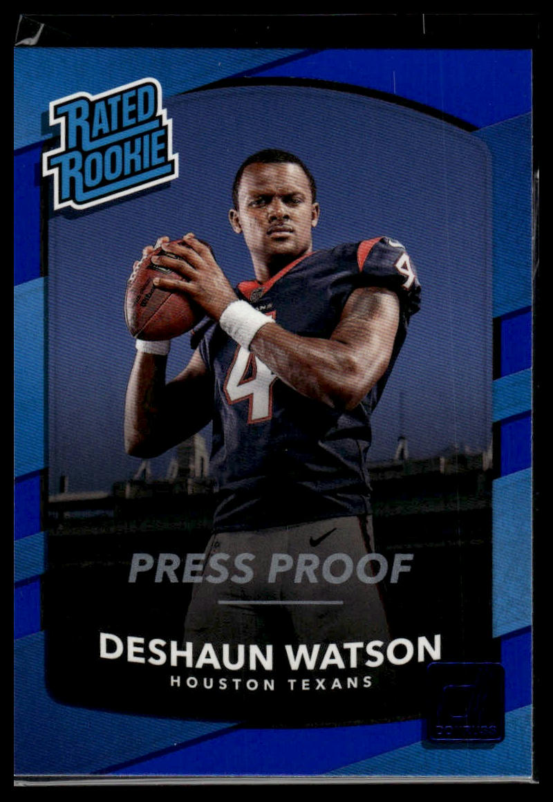 2017 Donruss #345 Deshaun Watson Press Proof Blue