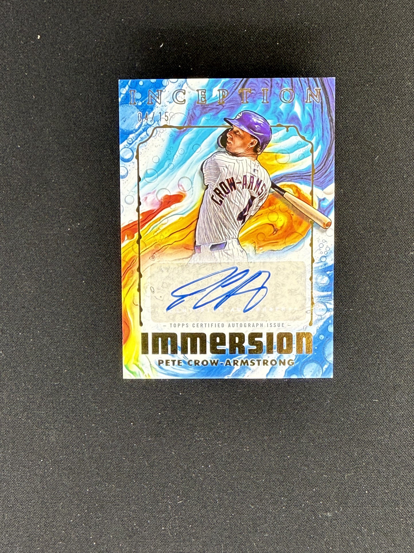 2025 Topps Inception #IIA-PC Pete Crow-Armstrong Immersion Autographs Blue