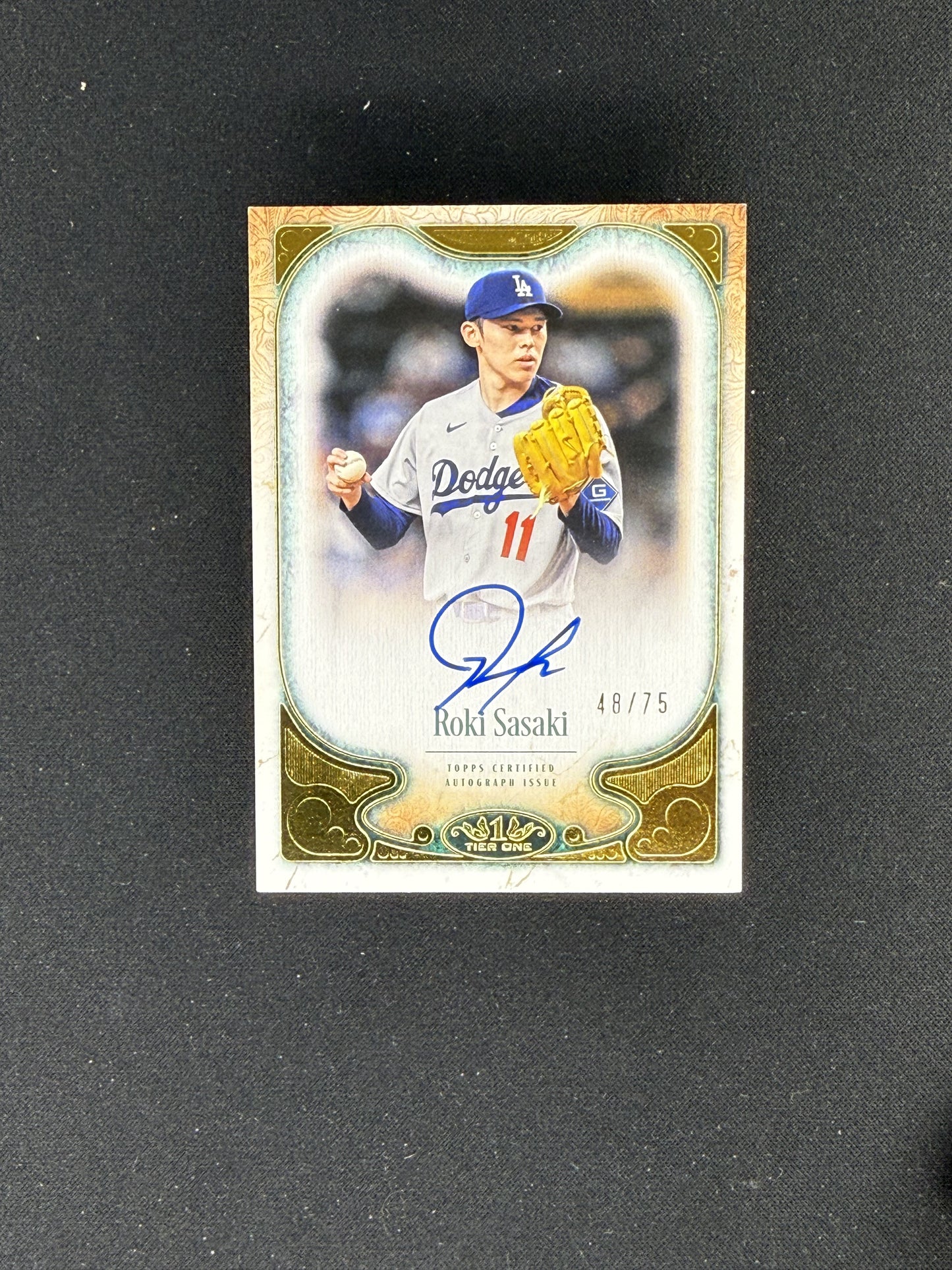 2026 Topps Tier One #BCA-RSA Roki Sasaki Base Tier 2 Autographs /75