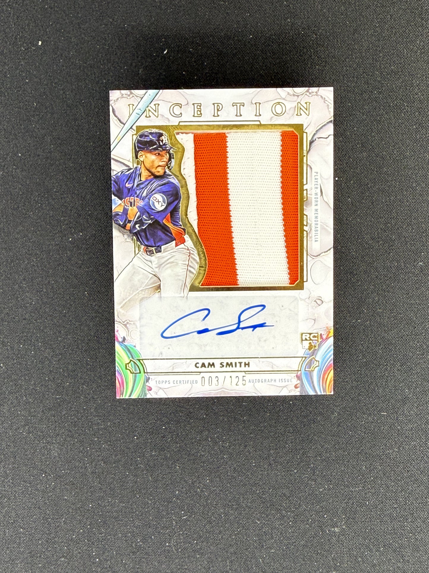 2025 Topps Inception  Cam Smith Inception Autograph Jumbo Patch Inception #/125