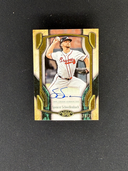 2026 Topps Tier One #BOA-SSC Spencer Schwellenbach Break Out Autographs #/299