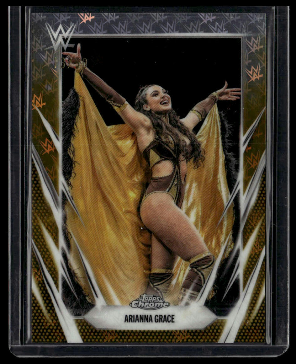 2026 Topps Chrome WWE #118 Arianna Grace Logofractor Gold #/50