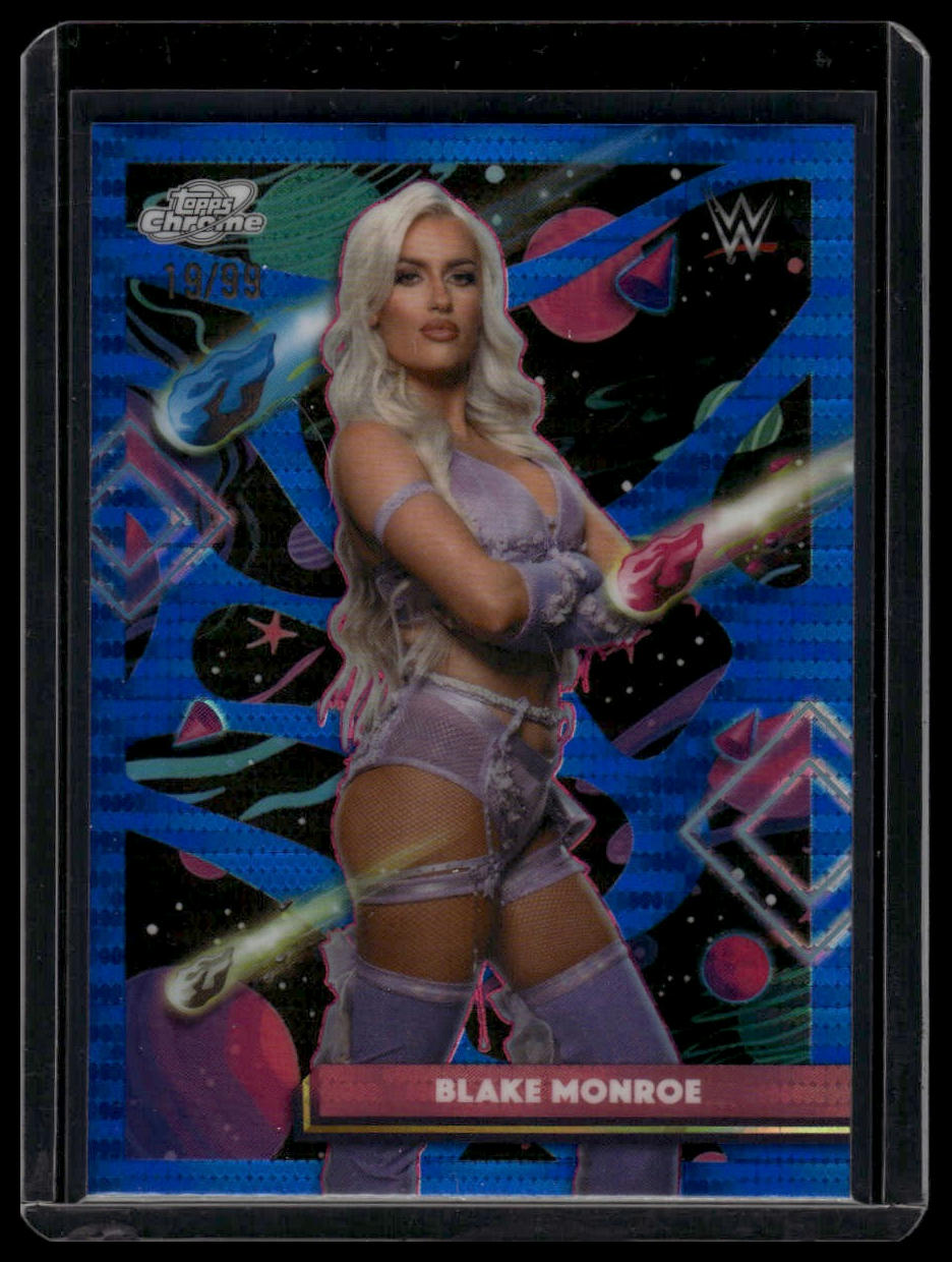 2026 Topps Chrome Cosmic WWE #112 Blake Monroe Blue Moon Refractor #/99