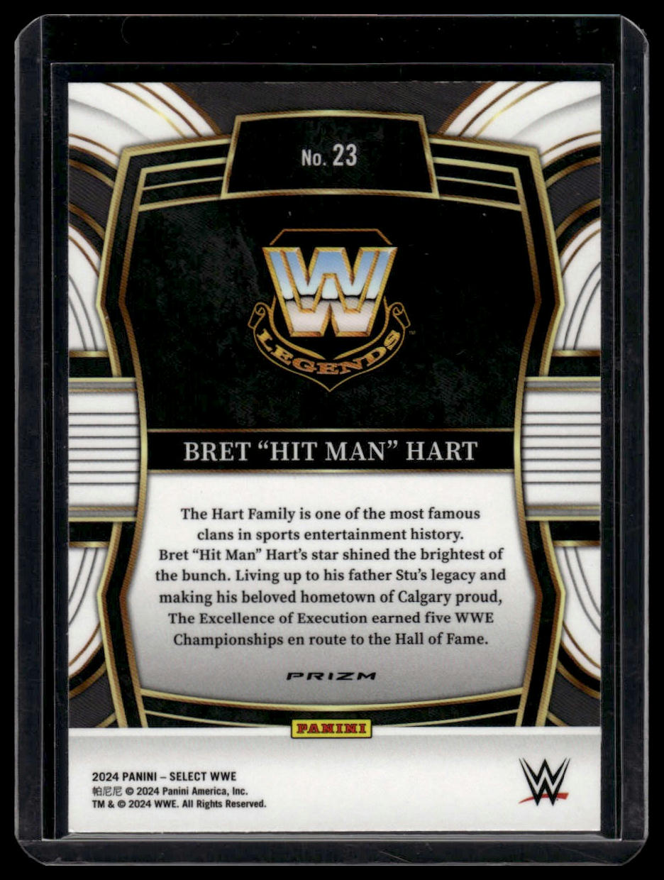 2024 Panini Select WWE #23 Bret "Hit Man" Hart Phenomenon