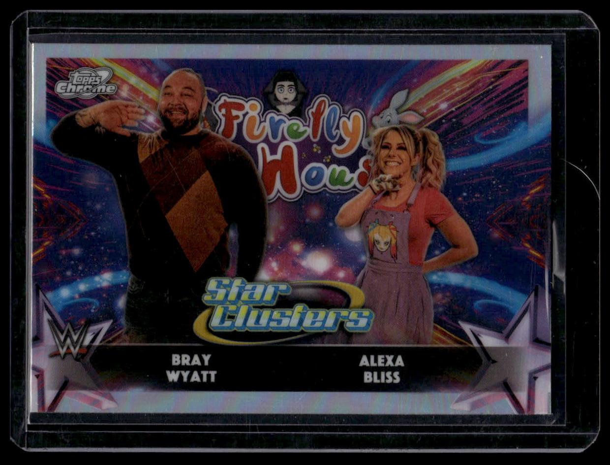 2026 Topps Chrome Cosmic WWE #SC-10 Bray Wyatt / Alexa Bliss Star Clusters