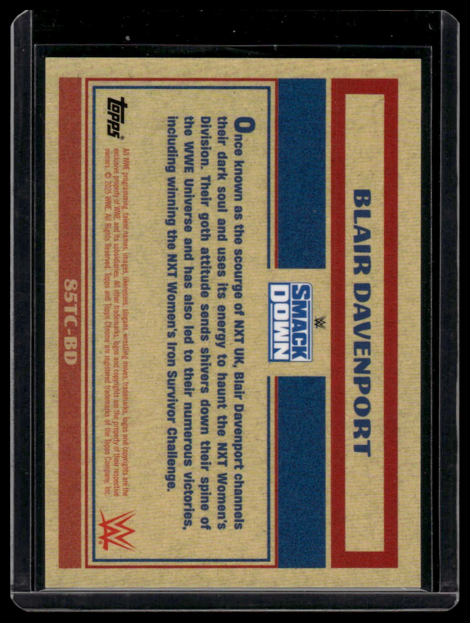 2025 Topps Chrome WWE Blair Davenport 1985 Topps Current Black Refractor #/10