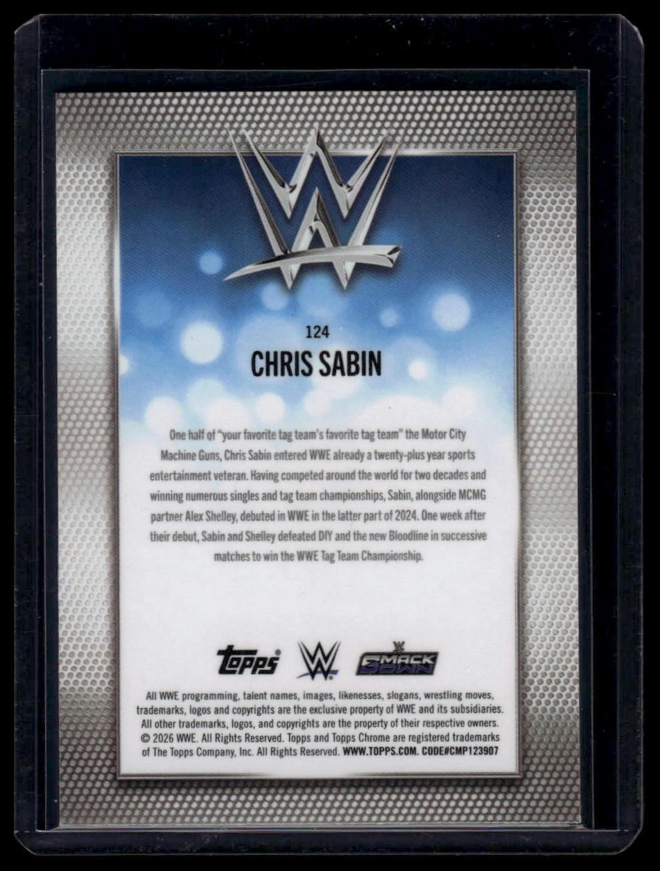 2026 Topps Chrome Sapphire Edition WWE #124 Chris Sabin