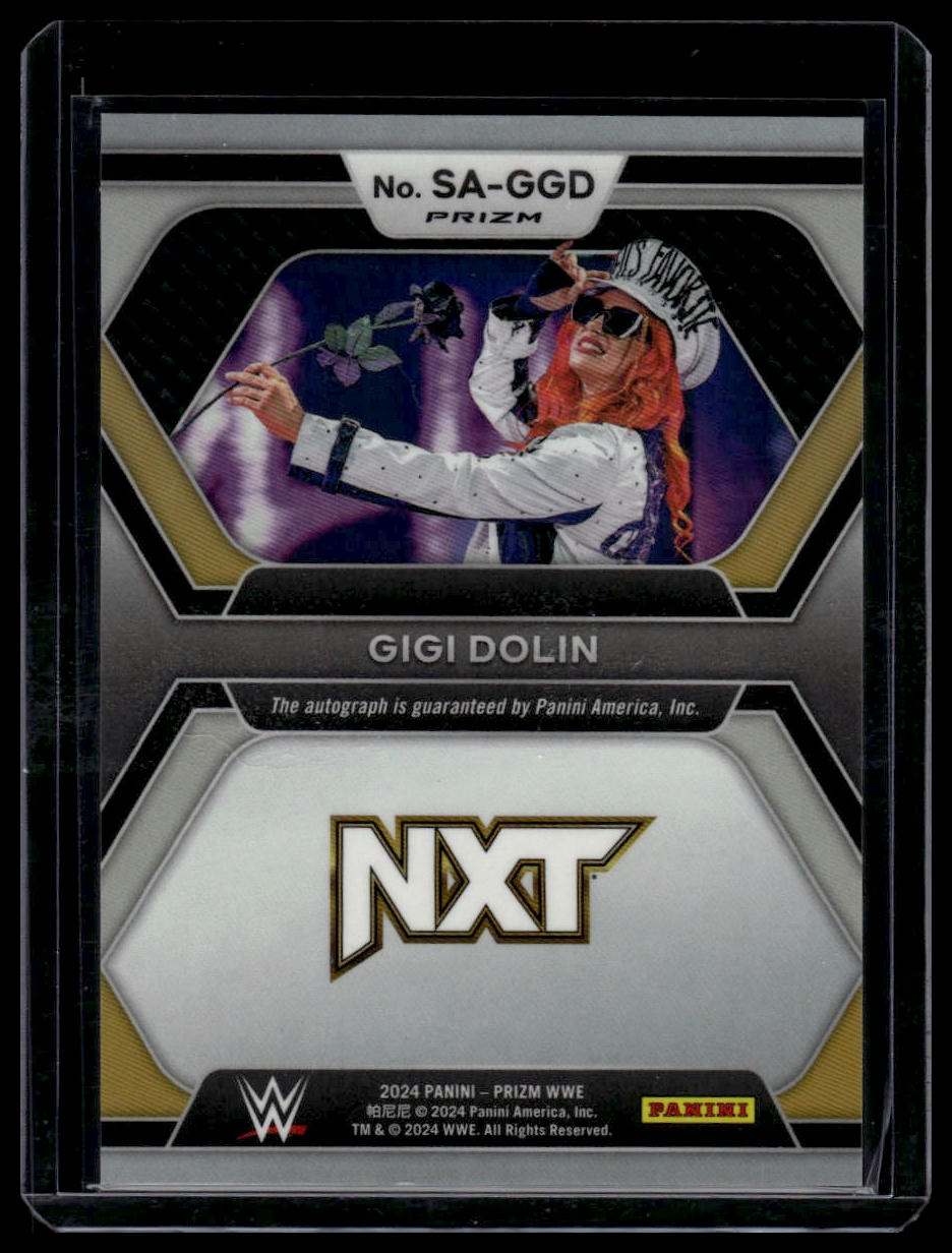 2024 Panini Prizm WWE #SA-GGD Gigi Dolin Superstar Autographs Under Card