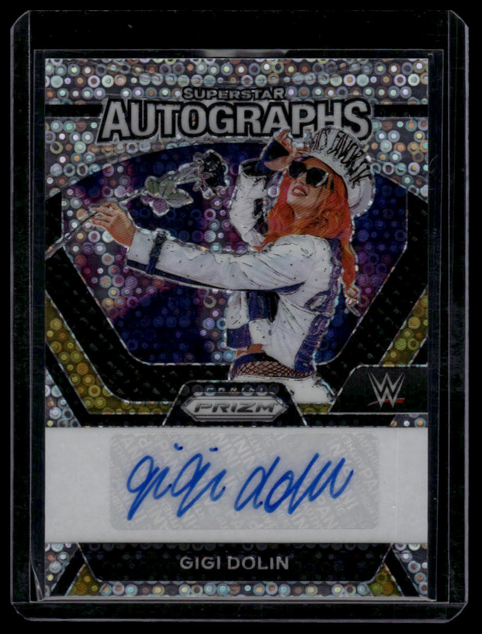2024 Panini Prizm WWE #SA-GGD Gigi Dolin Superstar Autographs Under Card