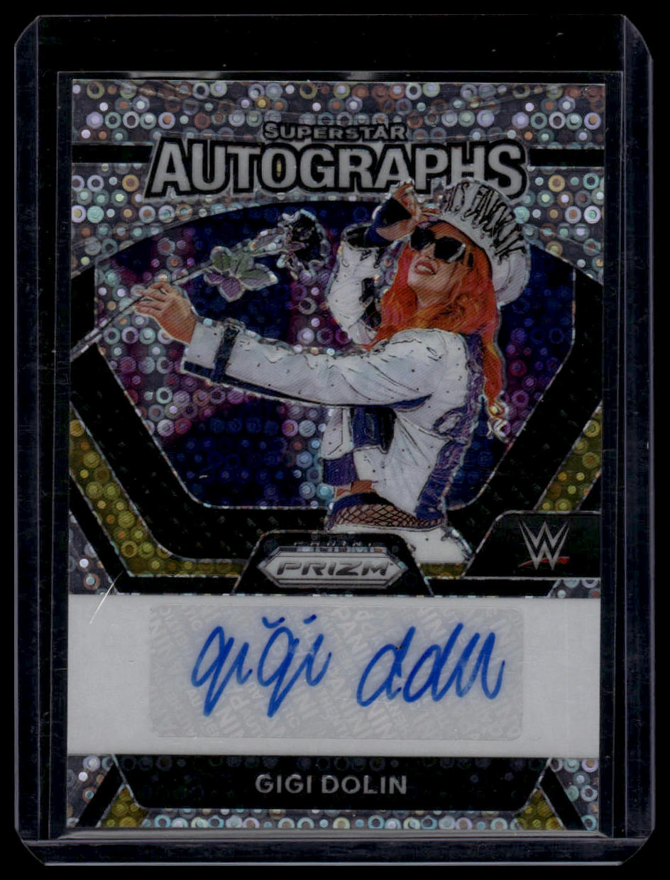2024 Panini Prizm WWE #SA-GGD Gigi Dolin Superstar Autographs Under Card
