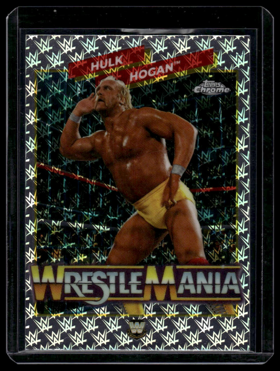 2026 Topps Chrome WWE #WMR-15 Hulk Hogan WrestleMania Recall Logofractor