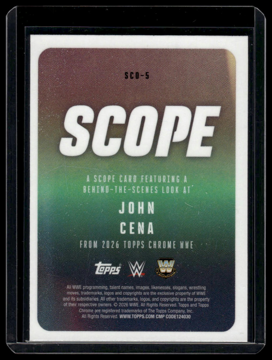2026 Topps Chrome WWE #SCO-5 John Cena Scope