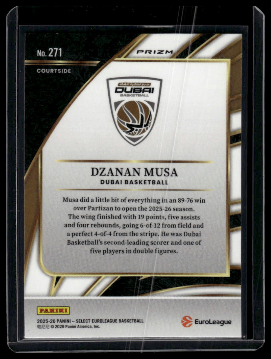 2025-26 Panini Select EuroLeague #271 Dzanan Musa Silver