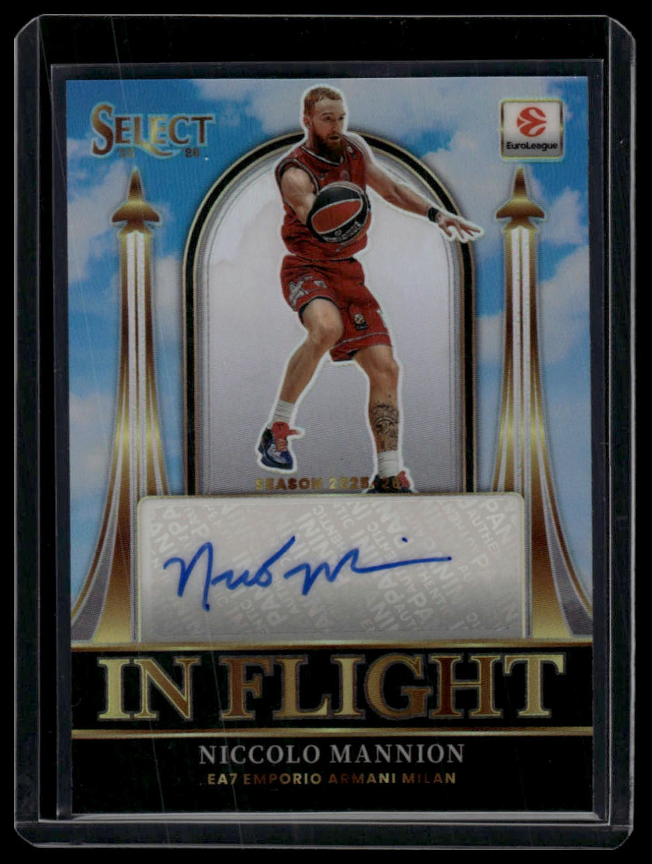 2025-26 Panini Select Euroleague Niccolo Mannion In Flight Auto /75