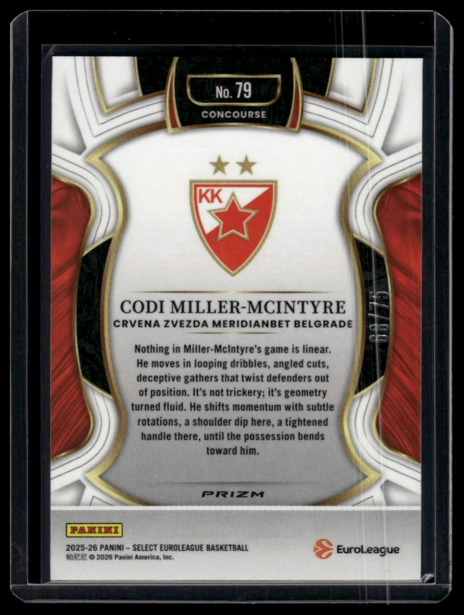 2025-26 Panini Select EuroLeague #79 Codi Miller-McIntyre