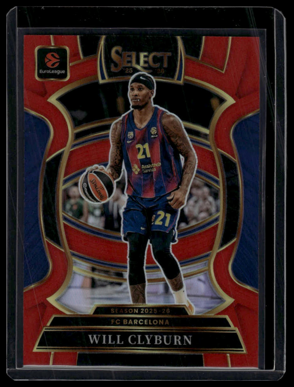 2025-26 Panini Select EuroLeague #78 Will Clyburn Red /199