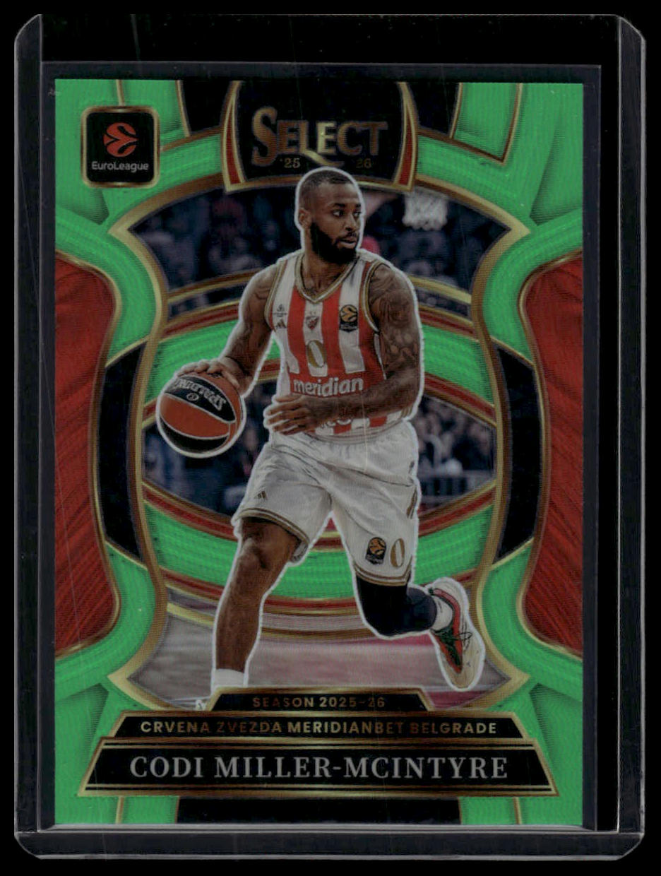 2025-26 Panini Select EuroLeague #79 Codi Miller-McIntyre Green /75