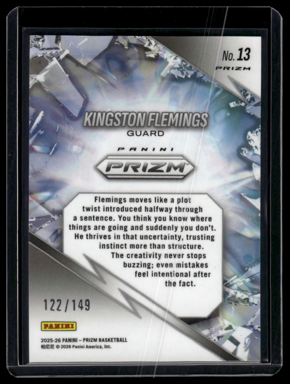 2025-26 Panini Prizm Kingston Flemings Prizm Break /149 NIL RC