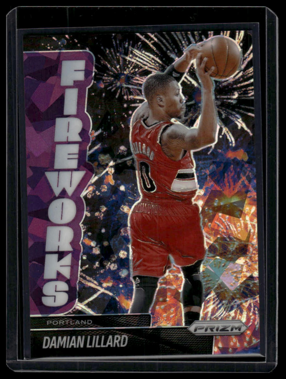 2025-26 Panini Prizm Damian Lillard Fireworks Purple Ice /199