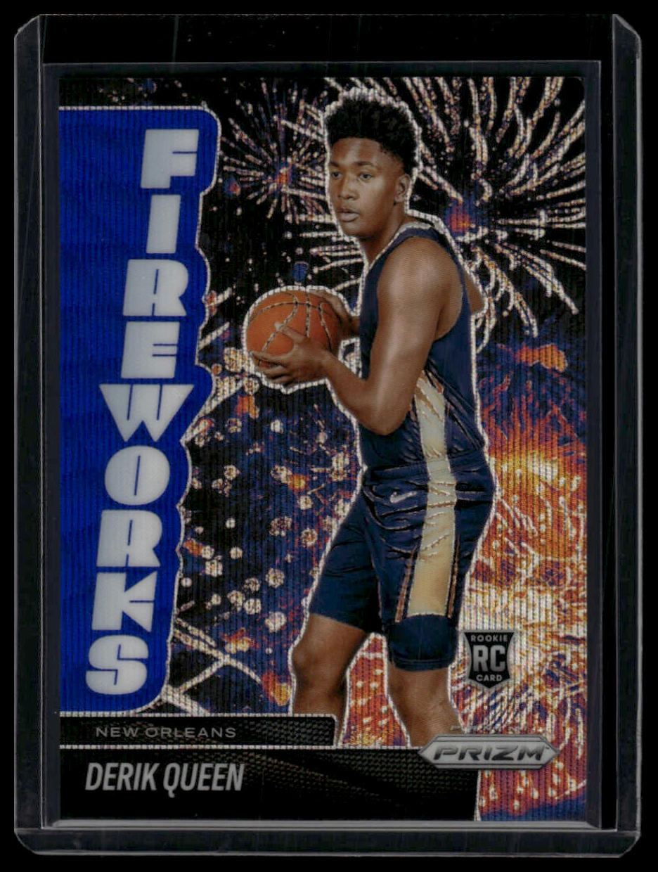 2025-26 Panini Prizm Derik Queen Blue Wave Fireworks /249