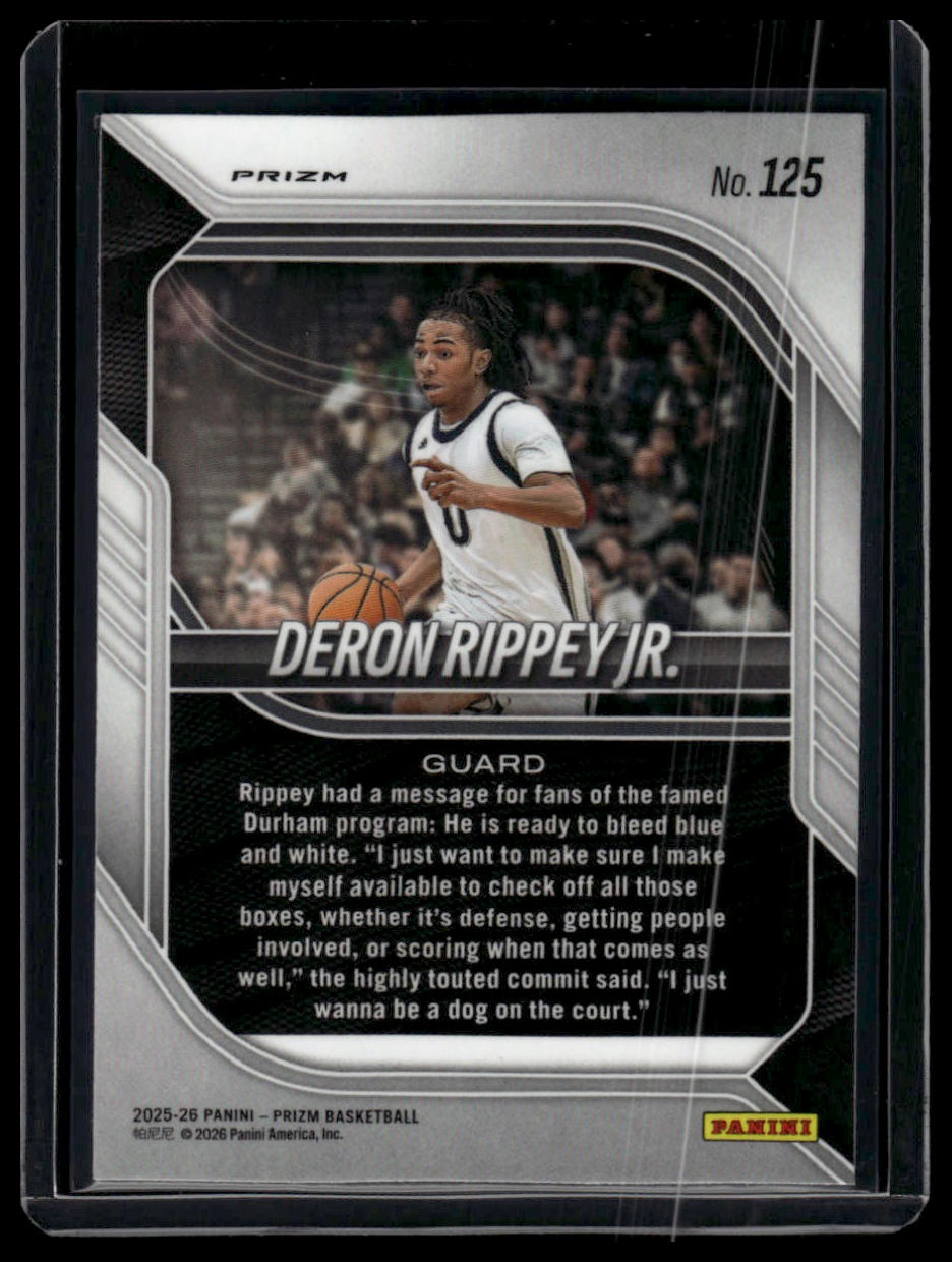 2025-26 Panini Prizm #125 Deron Rippey Jr. Hyper Prizm