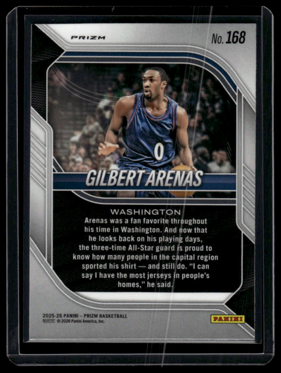 2025-26 Panini Prizm #168 Gilbert Arenas Pulsar Prizm