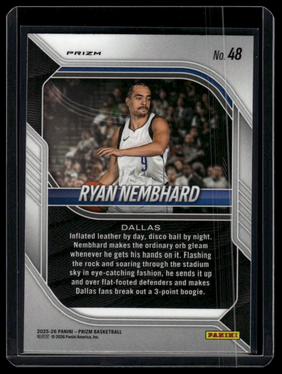 2025-26 Panini Prizm #48 Ryan Nembhard Hyper Prizm