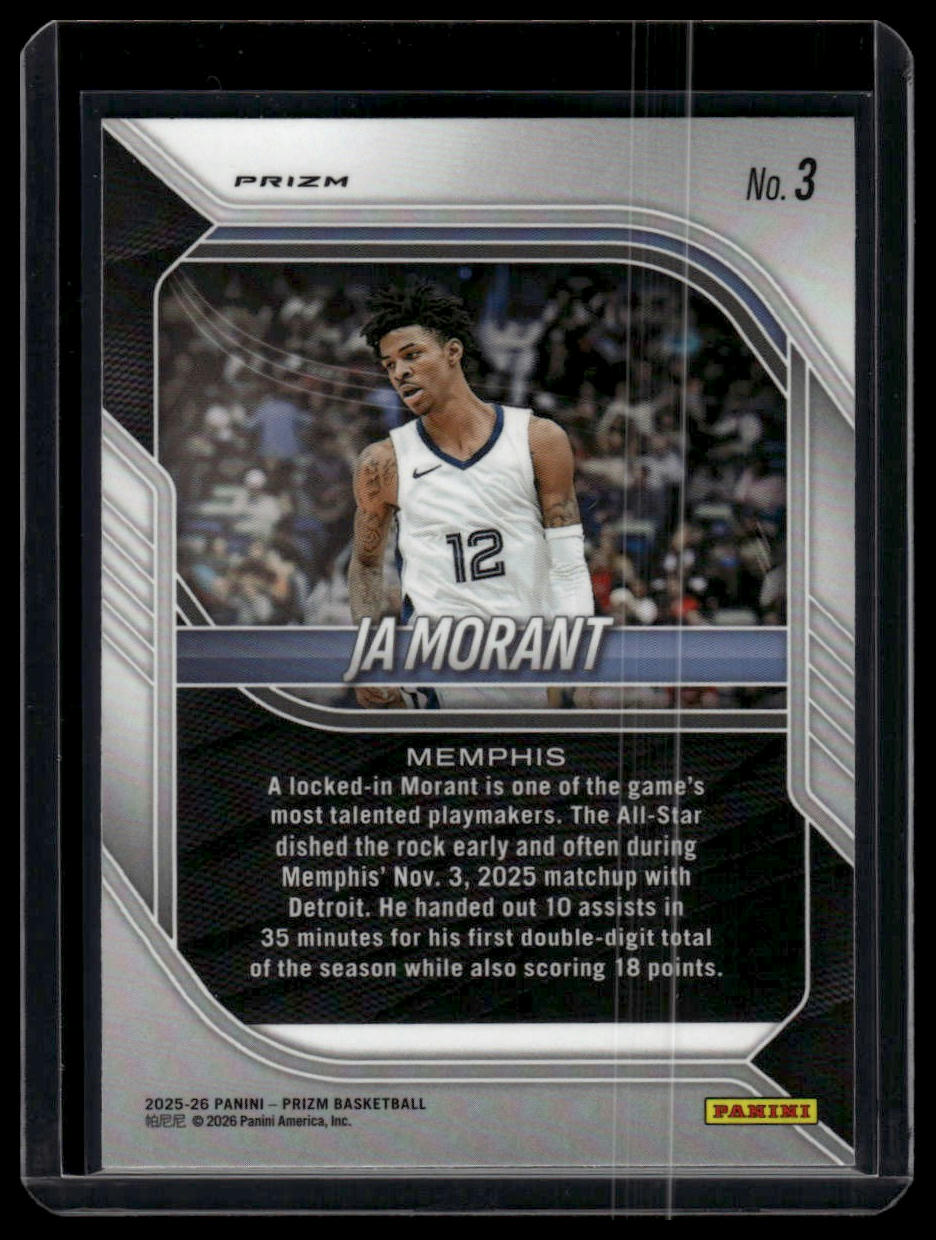 2025-26 Panini Prizm #3 Ja Morant Pulsar Prizm