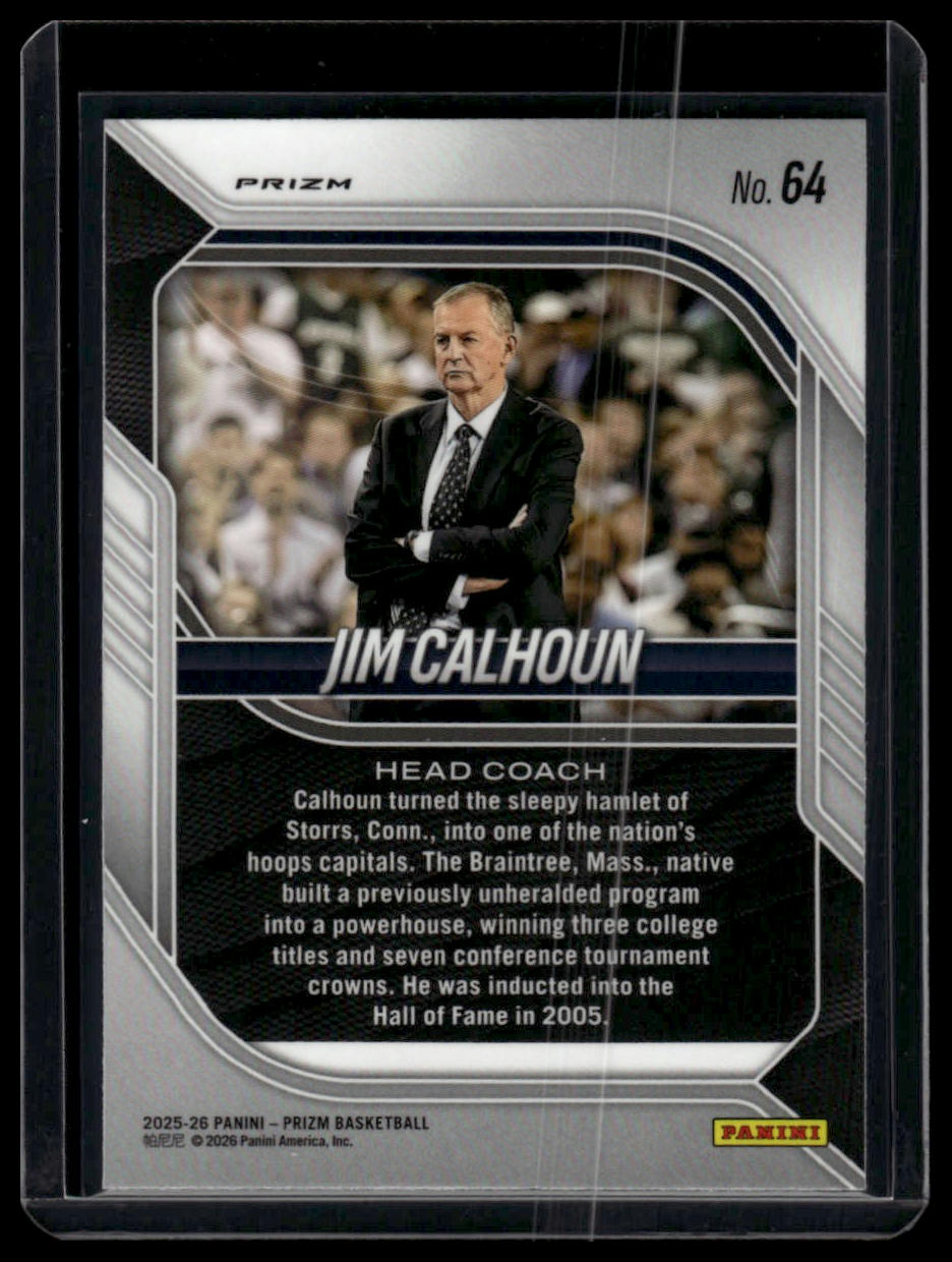 2025-26 Panini Prizm #64 Jim Calhoun Hyper Prizm