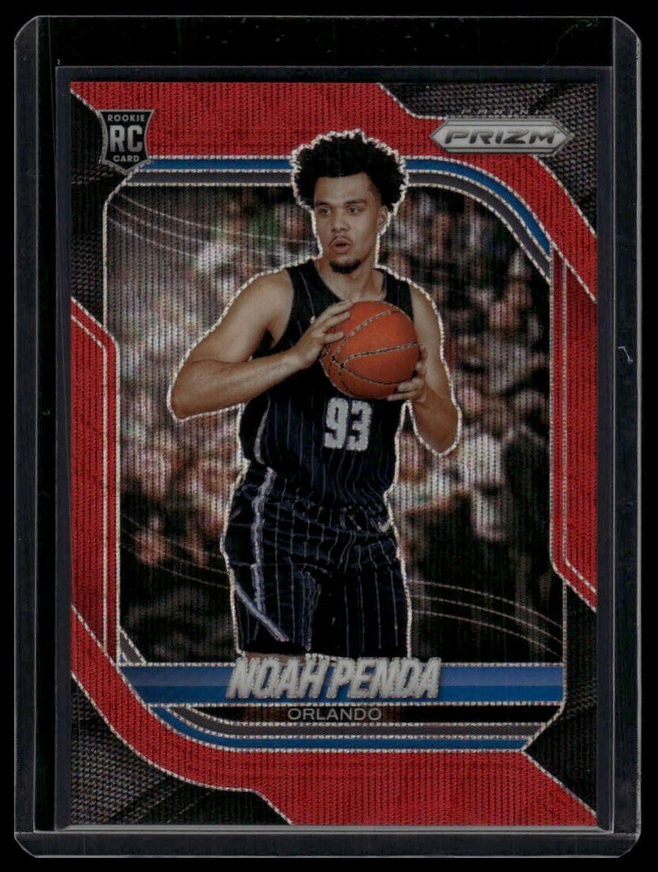 2025-26 Panini Prizm #23 Noah Penda Red Wave Prizm #/299