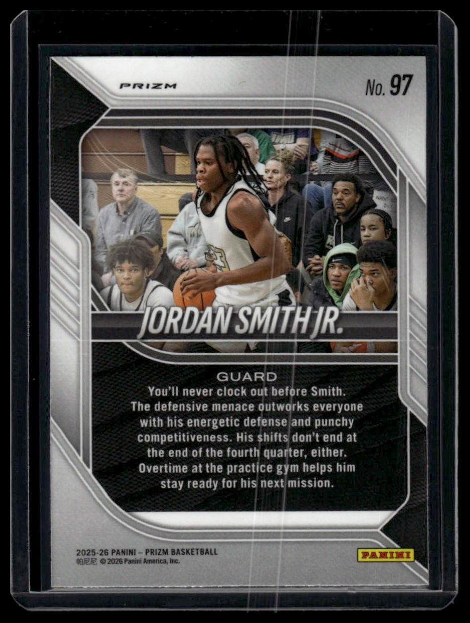 2025-26 Panini Prizm #97 Jordan Smith Jr. Silver Prizm