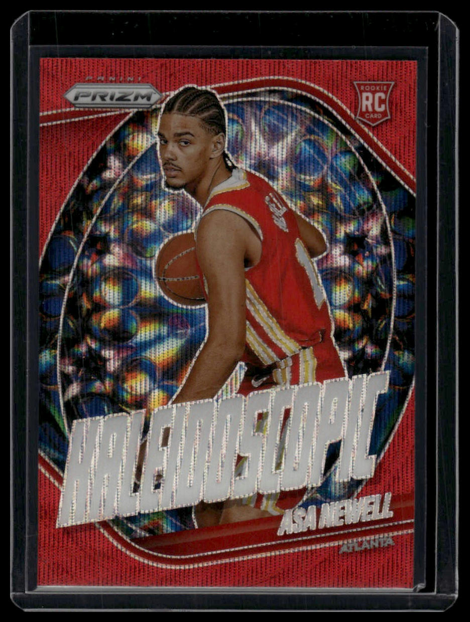 2025-26 Panini Prizm #18 Asa Newell Kaleidoscopic Red Wave /299