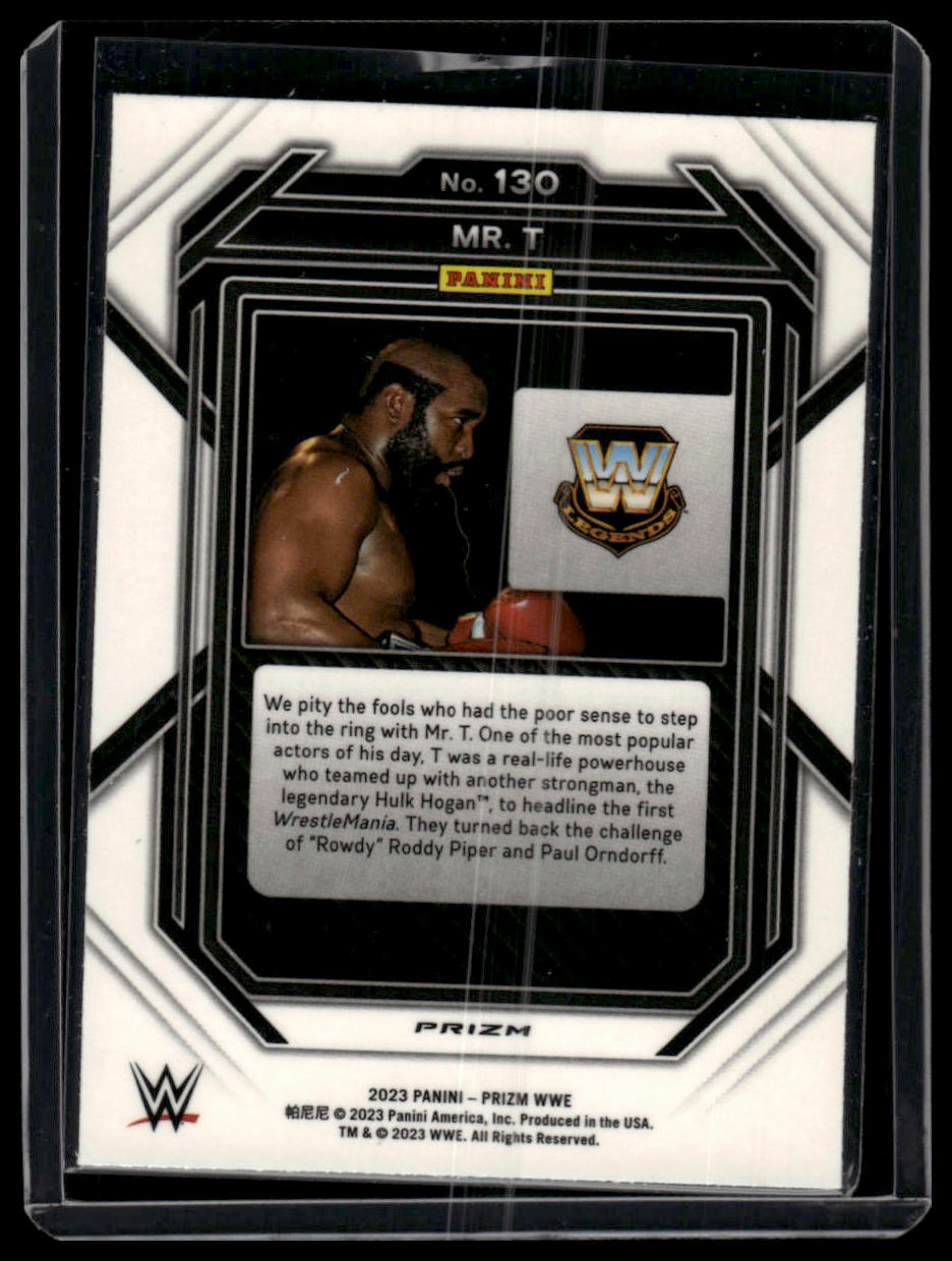 2023 Panini Prizm WWE #130 Mr. T Under Card