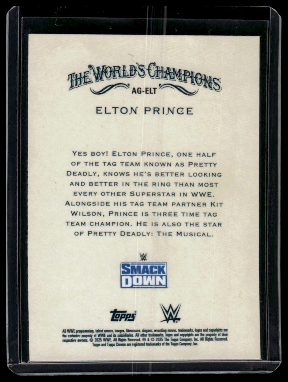 2025 Topps Chrome WWE #AG-ELT Elton Prince Allen & Ginter #/85