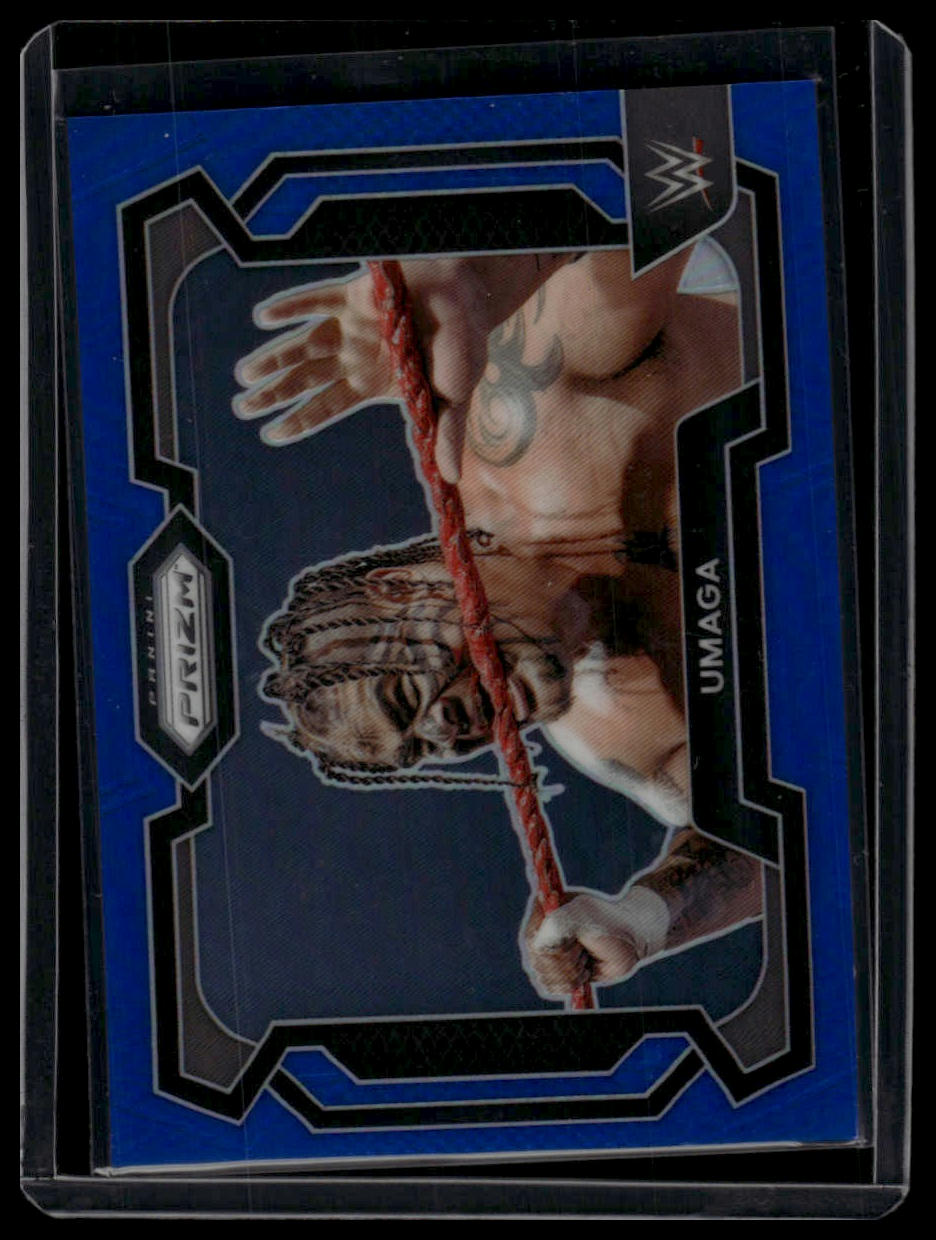 2024 Panini Prizm WWE #21 Umaga Blue Prizms #/199